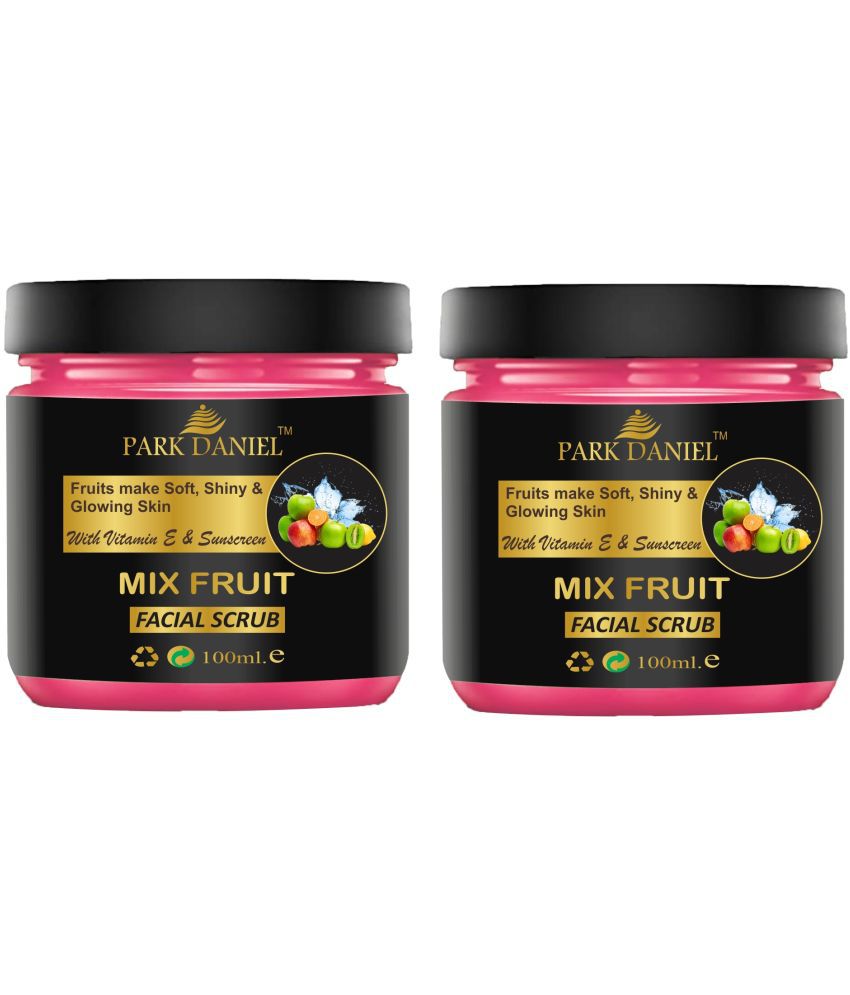     			Park Daniel  Mix Fruit Scrub Dead Skin Removal  Body Exfoliation (100ml Bottle) Facial Scrub 200 ml Pack of 2