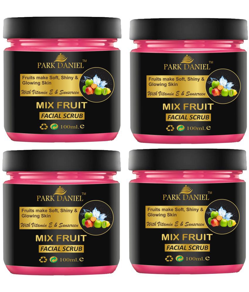     			Park Daniel  Mix Fruit Scrubber for Face & Body  for Nourishes Skin Day Cream 100 ml Pack of 4
