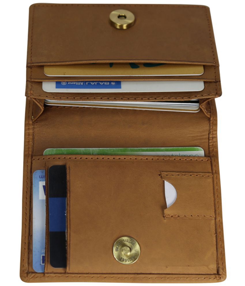     			Style 98 Tan Pure Leather Card Holder Wallet
