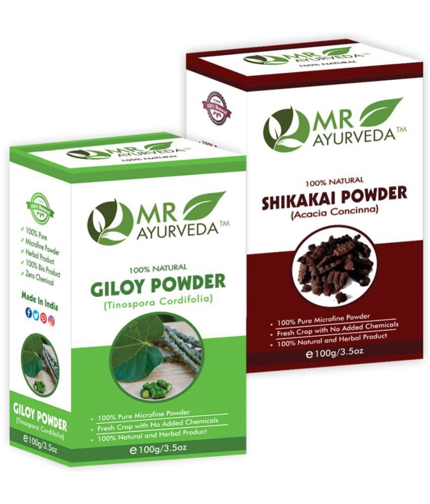     			MR Ayurveda Giloy Powder & Shikakai Powder Hair Scalp Treatment 200 g Pack of 2