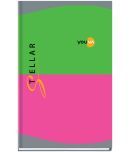 NAVNEET Stellar | Case Bound Long Book | Foolscap Size 21 cm x 33 cm | Single Line | 1 Quair | 72 Pages | Pack of 2