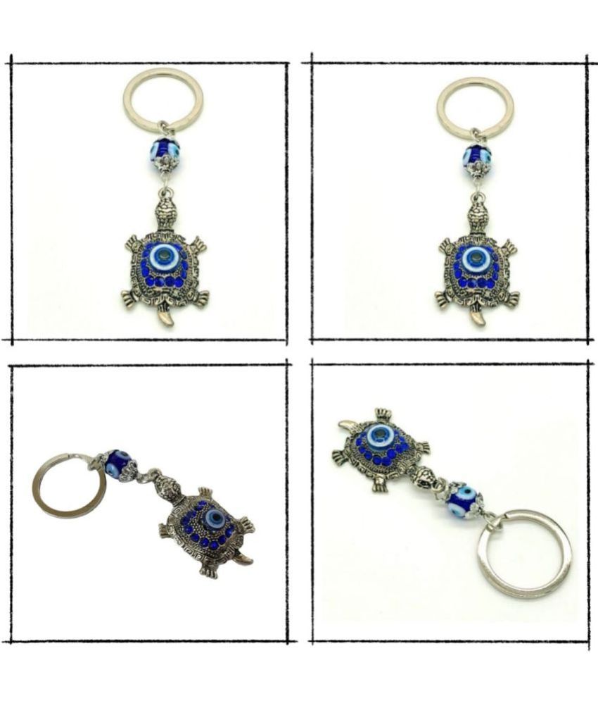     			Kesar Zems Blue Metal Keychain - Pack of 1