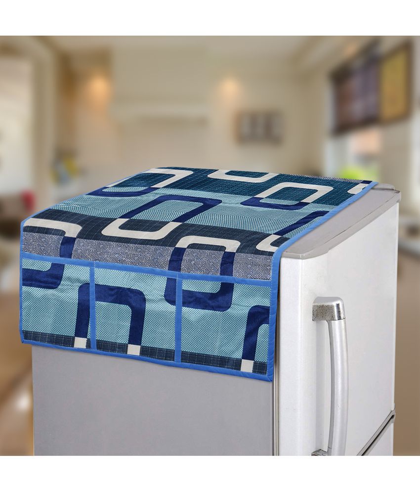     			E-Retailer Single Polyester Blue Fridge Top Cover