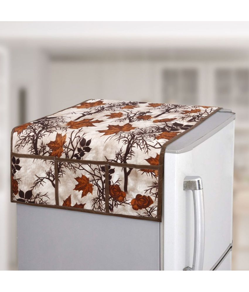     			E-Retailer Single Polyester Brown Fridge Top Cover