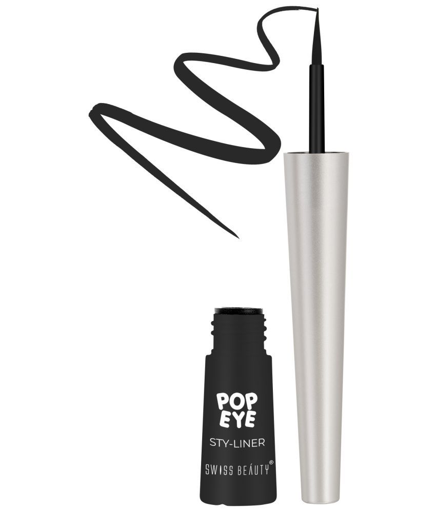     			Swiss Beauty Pop Eye Eyeliner Liquid Eyeliner Black Pack of 2 3ml mL