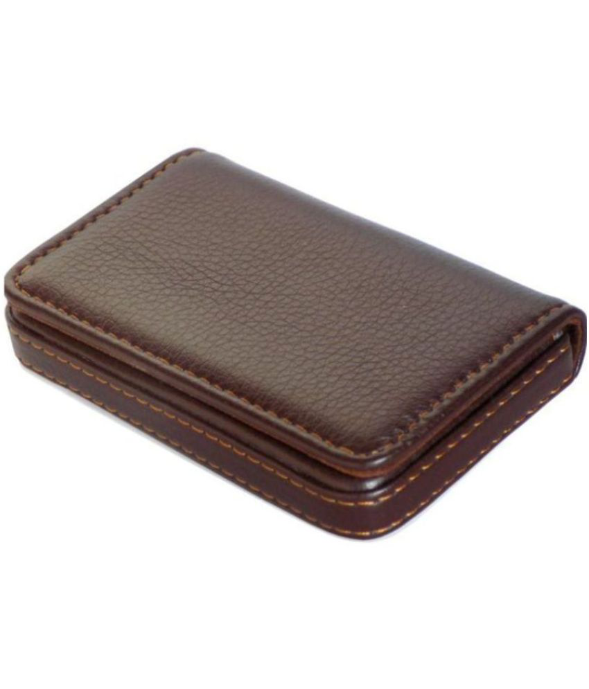     			Amor Benison Brown Leather Credit/Debit Card Card Holder