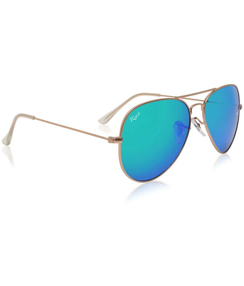     			RESIST EYEWEAR - Gold Pilot Sunglasses ( Pack of 1 )