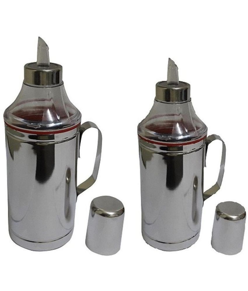     			Dynore Steel Oil Container/Dispenser Set of 2 1000 mL