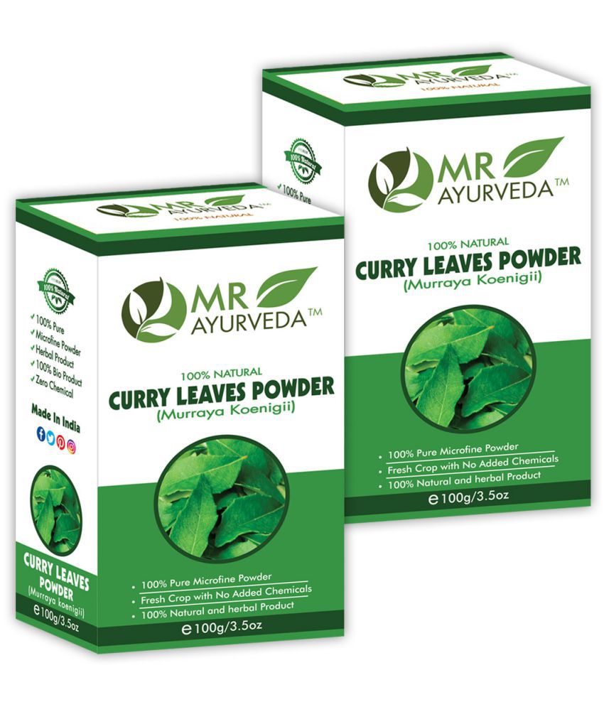     			MR Ayurveda 100% Organic Curry Leaves Powder Hair Scalp Treatment 200 g Pack of 2
