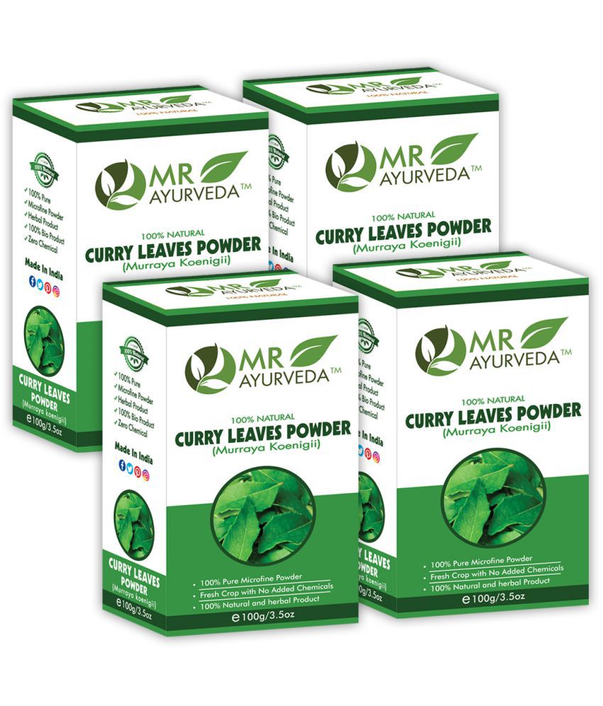     			MR Ayurveda 100% Pure Curry Leaves Powder Hair Scalp Treatment 400 g Pack of 4