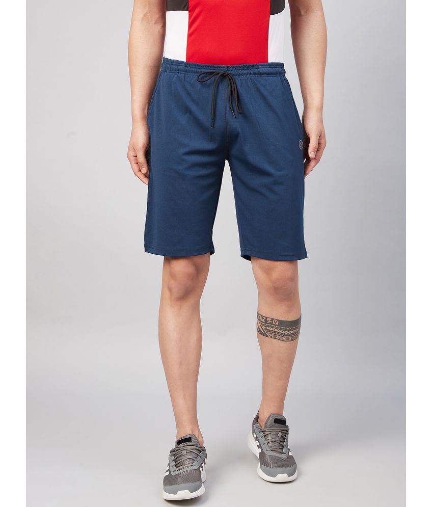 Gritstones Polyester Lycra Solid Blue Men's Shorts Single Pack