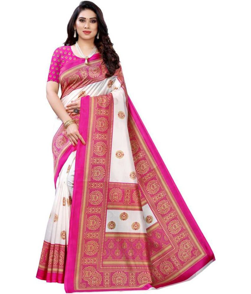     			SVB SAREES - Pink Art Silk Saree With Blouse Piece ( Pack of 1 )