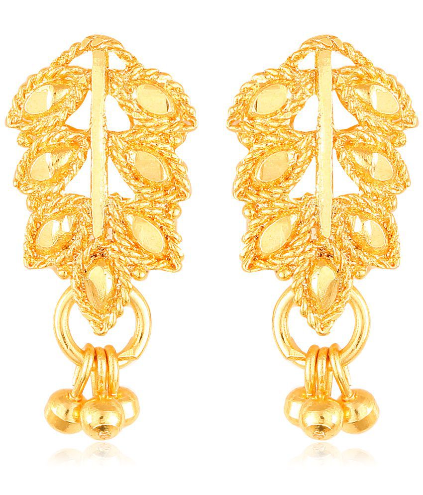     			Vighnaharta Traditional wear Gold Plated alloy drop stud earring for Women and Girls ( Pack of 1 pair Stud Earring)  [VFJ1607ERG ]