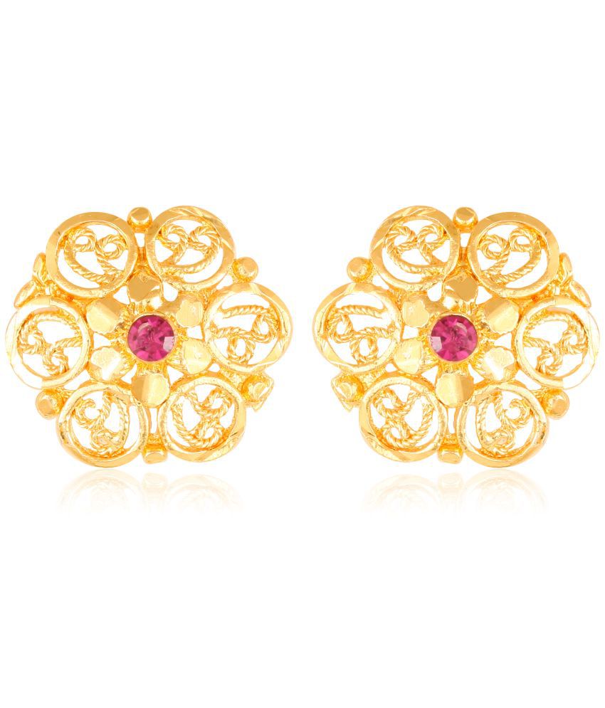     			Vighnaharta Twinkling Elegant  Diva Colorful Jumbo Studs Earring Gold Plated Screw back for Women and Girls  [VFJ1614ERG ]