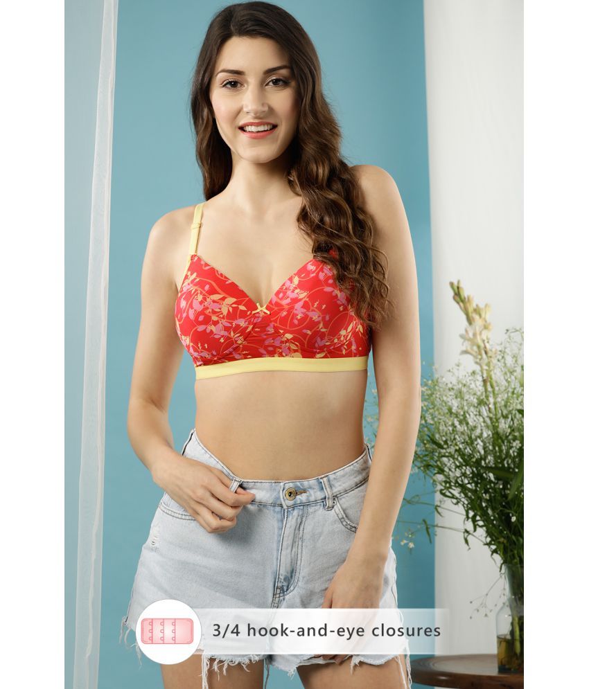     			Clovia Polyamide Lightly Padded Women's T-Shirt Bra ( Red )