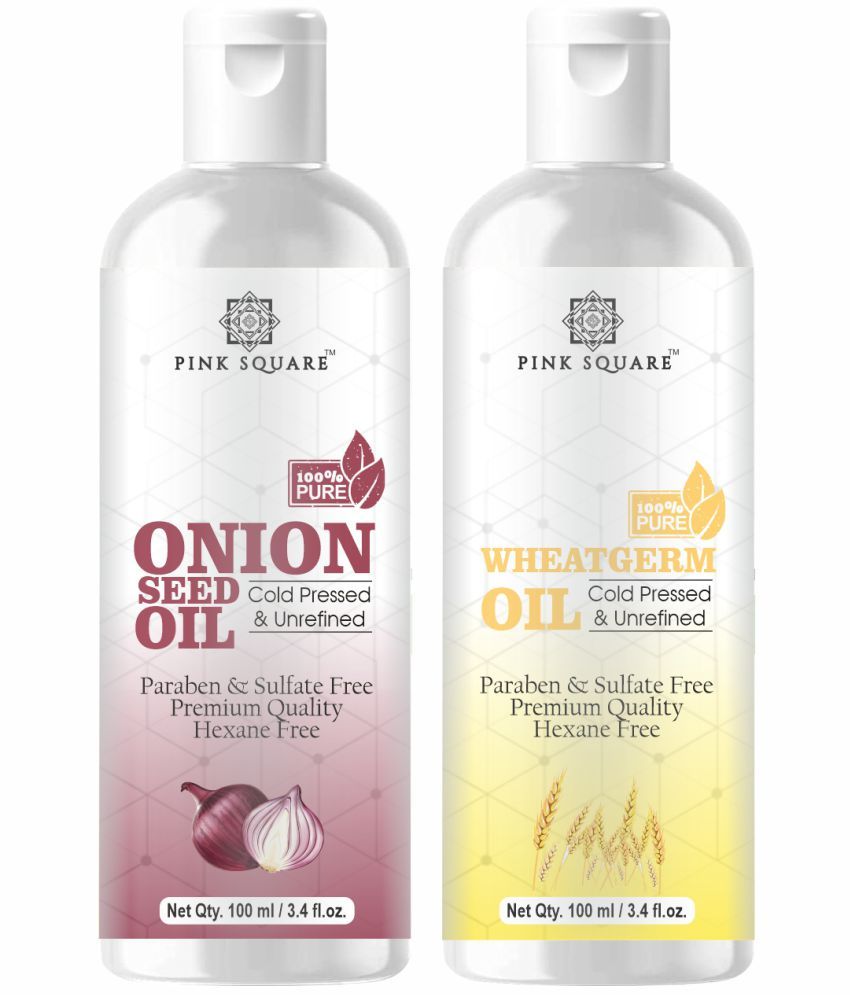     			pink square 100% Cold Pressed Onion Oil and Wheatgerm Oil 200 mL Pack of 2