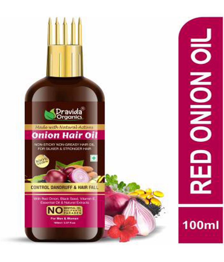     			Dravida Organics Onion Black Seed Hair Oil - WITH COMB 100 mL