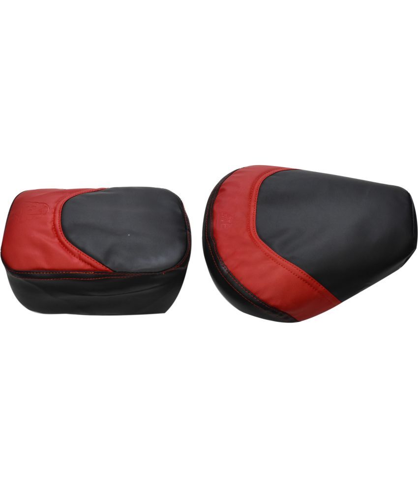     			KOHLI BULLET ACCESSORIES Stylish Half Black and Red Color Seat Cover For Royal Enfield Classic