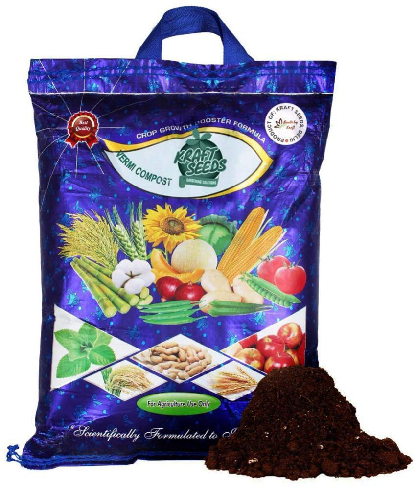 Kraft Seeds Vermicompost For All Plants Organic Fertilizer And Manure