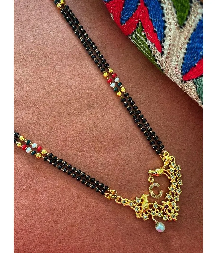 Gold mangalsutra store designs with name