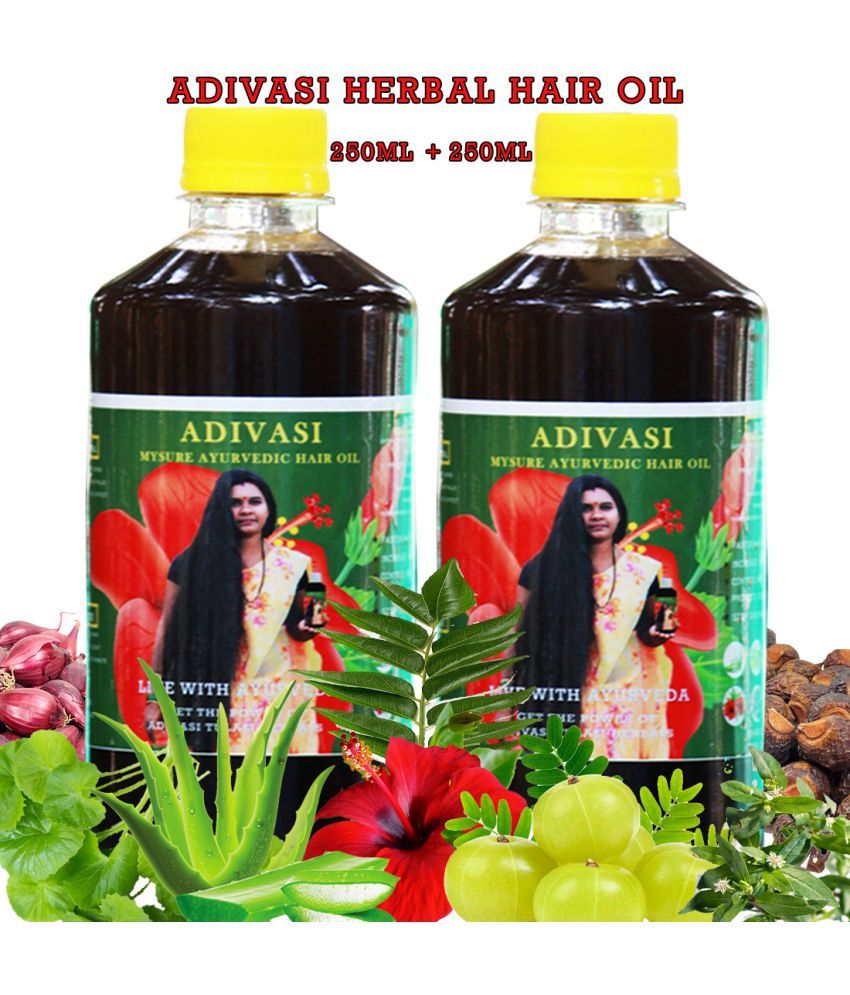 ADIVASI HERBAL HAIR OIL MYSURE AYURVEDIC OIL 550 mL Pack of 2 Buy