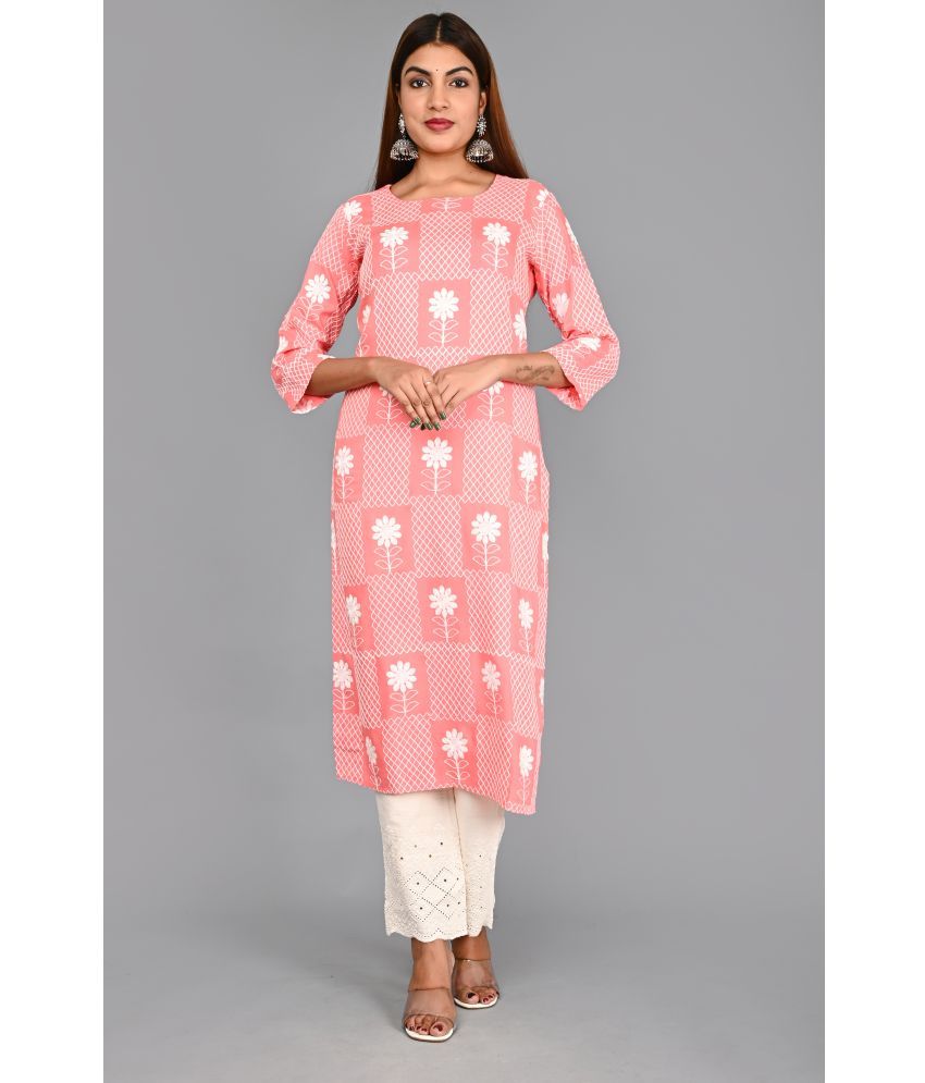     			AMIRA'S INDIAN ETHNICWEAR - Peach Rayon Women's Stitched Salwar Suit ( )