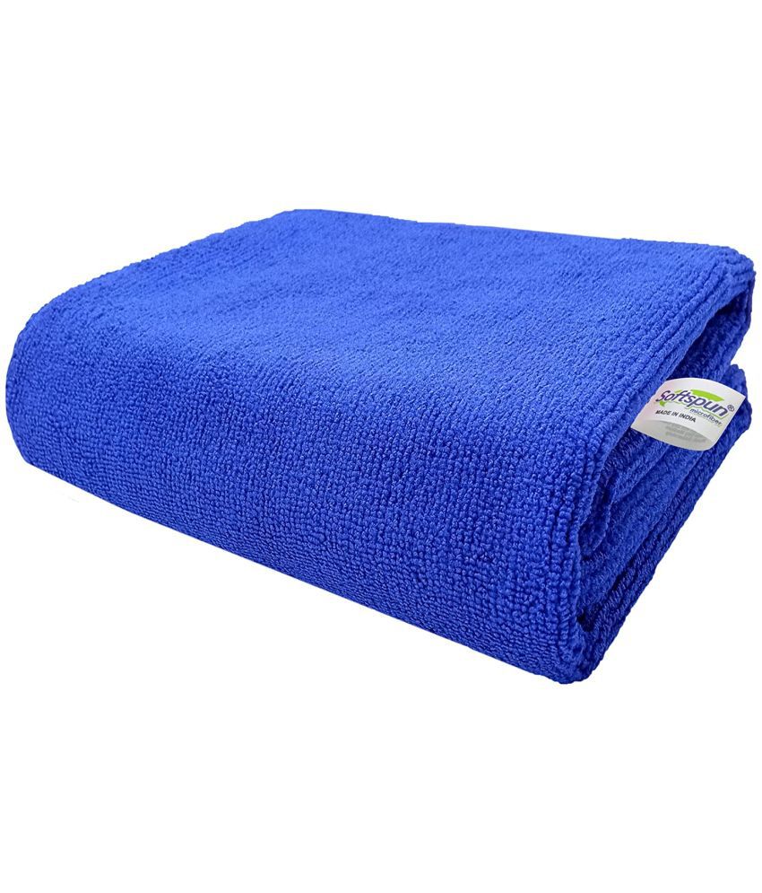     			SOFTSPUN Single Microfibre Bath + Hand + Face Towel Set Blue