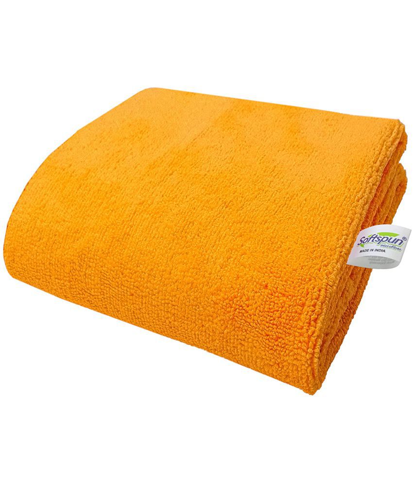    			SOFTSPUN Single Microfibre Bath + Hand + Face Towel Set Orange