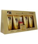 Shahnaz Husain Gold Skin Radiance Timeless Youth 10gx4 Kit (G.Scrub,G.Gel,M.Cream,G.Mask) FREE-Professional Power Skin Tonic 15 ml