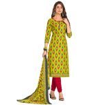 shree jeenmata collection Green Cotton Unstitched Dress Material - Single