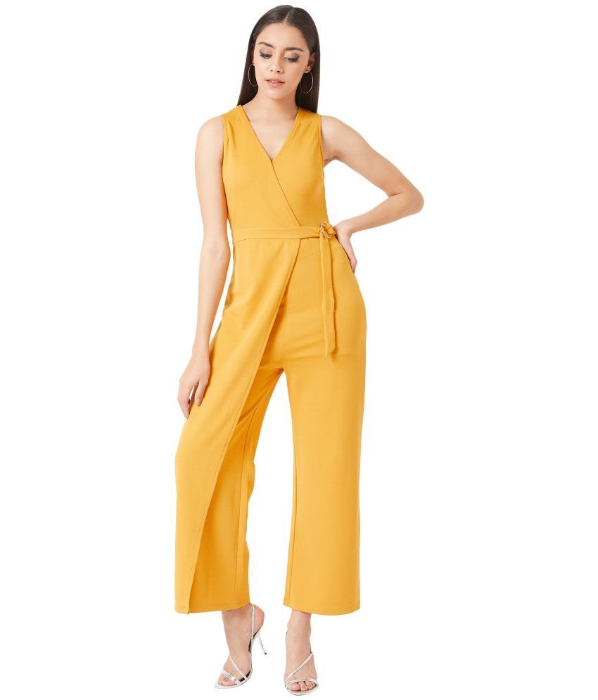     			Miss Chase Yellow Polyester Jumpsuit - Single