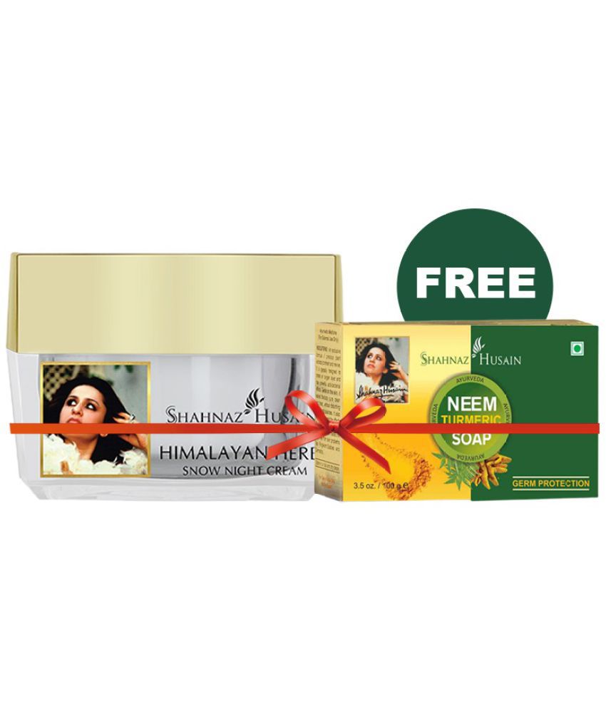     			Shahnaz Husain Himalayan Herb Snow Night Cream Plus - 40 gm + Free Shahnaz Husain Neem Turmeric Soap - 75 gm