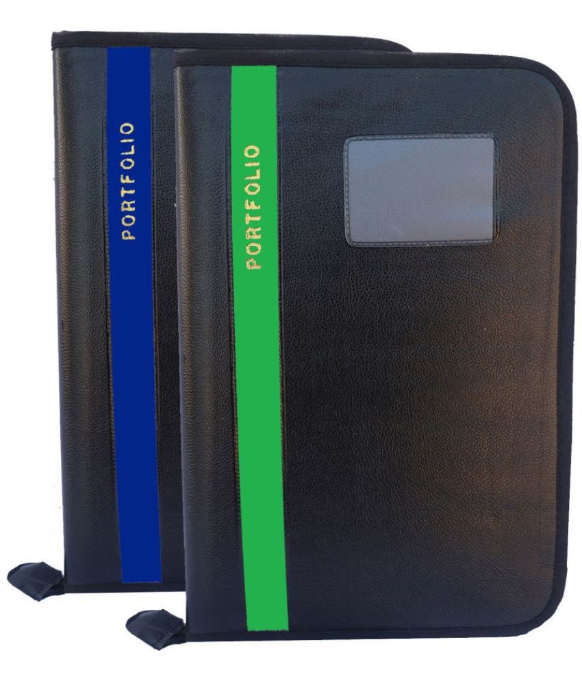     			Kopila 20 Leafs(50 Micron) office file/document bag/certificate /report file Set of 2 Blue & Green Color