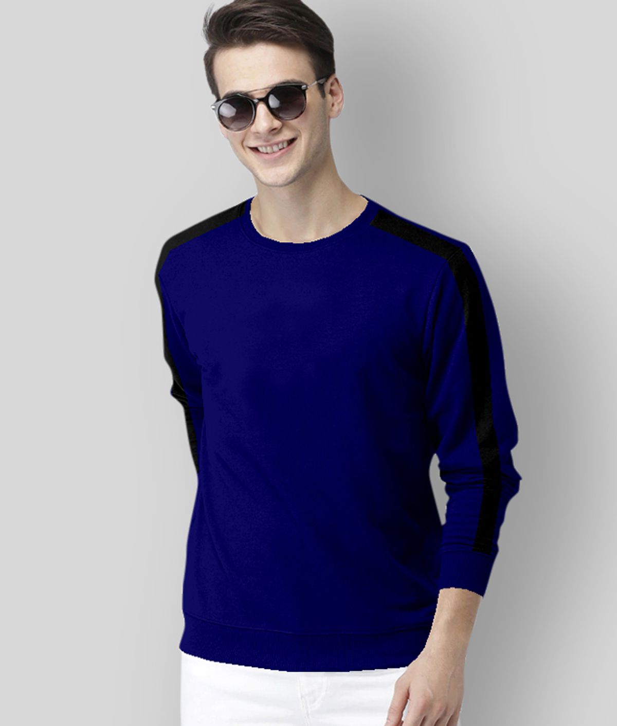     			P&V CREATIONS - Blue Cotton Blend Regular Fit Men's T-Shirt ( Pack of 1 )
