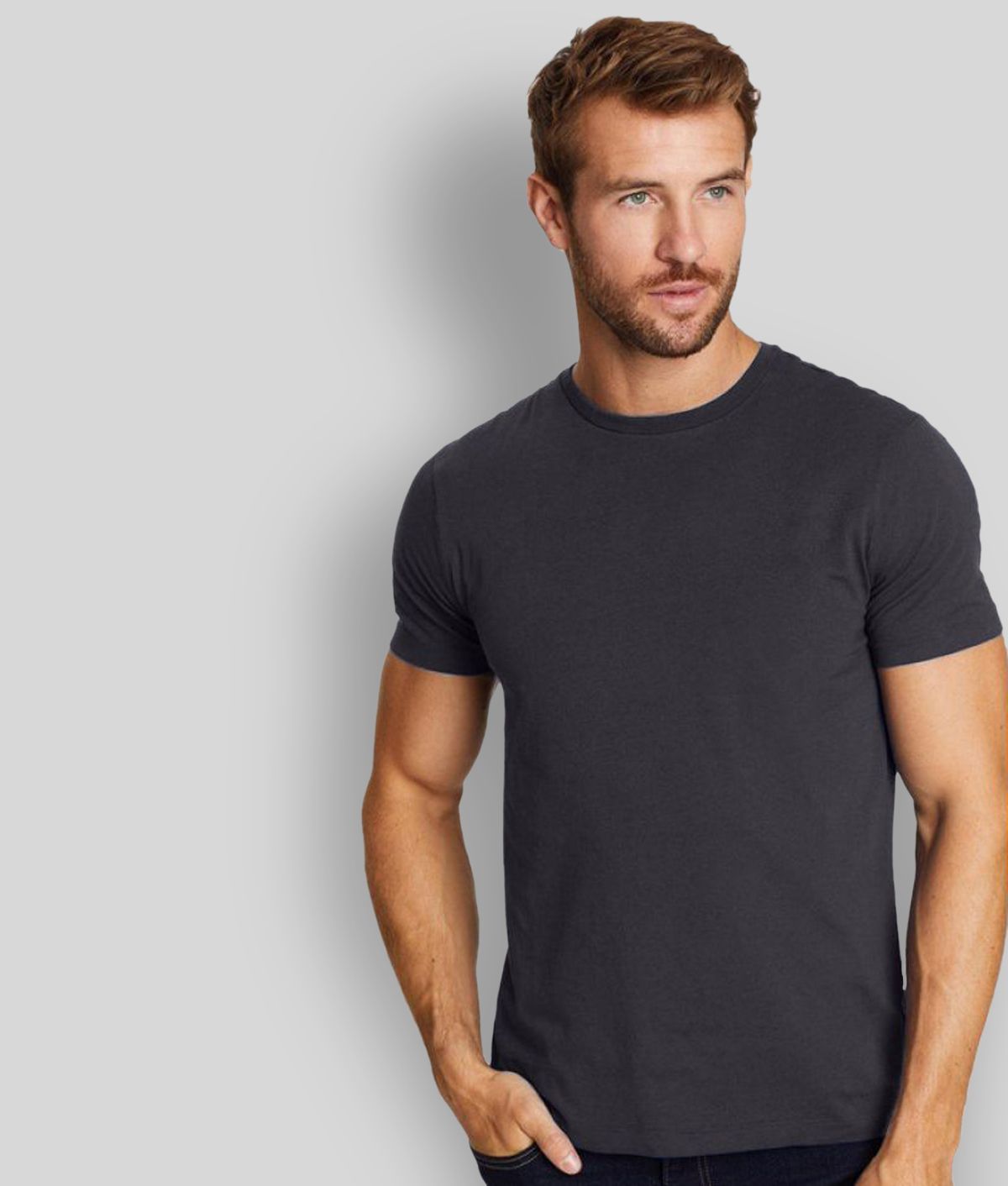     			ESPARTO - Grey Cotton Regular Fit Men's T-Shirt ( Pack of 1 )