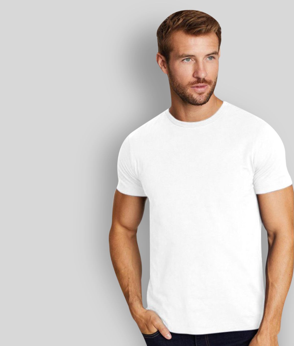     			ESPARTO - White Cotton Regular Fit Men's T-Shirt ( Pack of 1 )