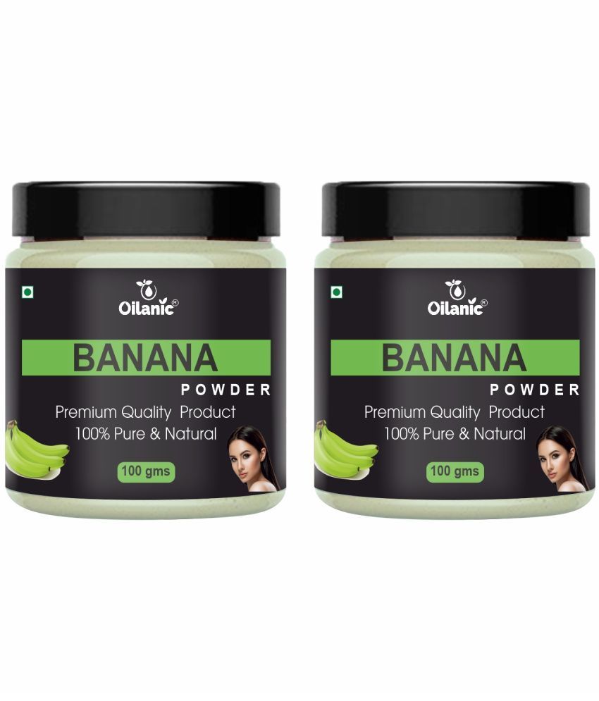     			Oilanic Natural Banana Powder For Haircare Face Pack Masks 200 gm Pack of 2