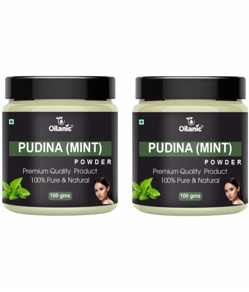     			Oilanic Natural Pudina Powder For Haircare Face Pack Masks 200 gm Pack of 2