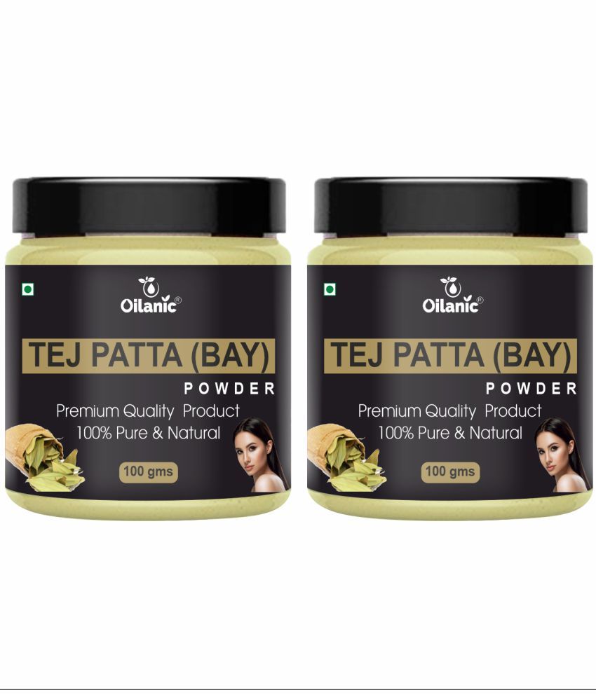     			Oilanic Natural Tej Patta Powder For Haircare Face Pack Masks 200 gm Pack of 2