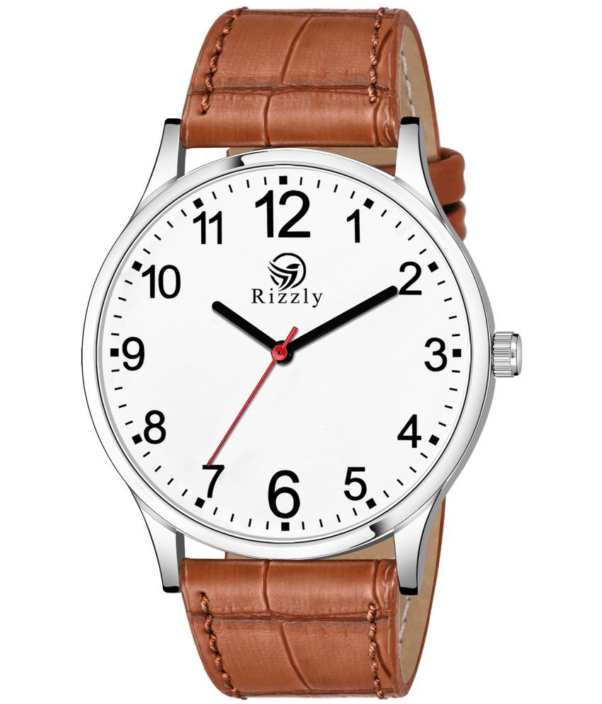     			Rizzly - Brown Leather Analog Men's Watch
