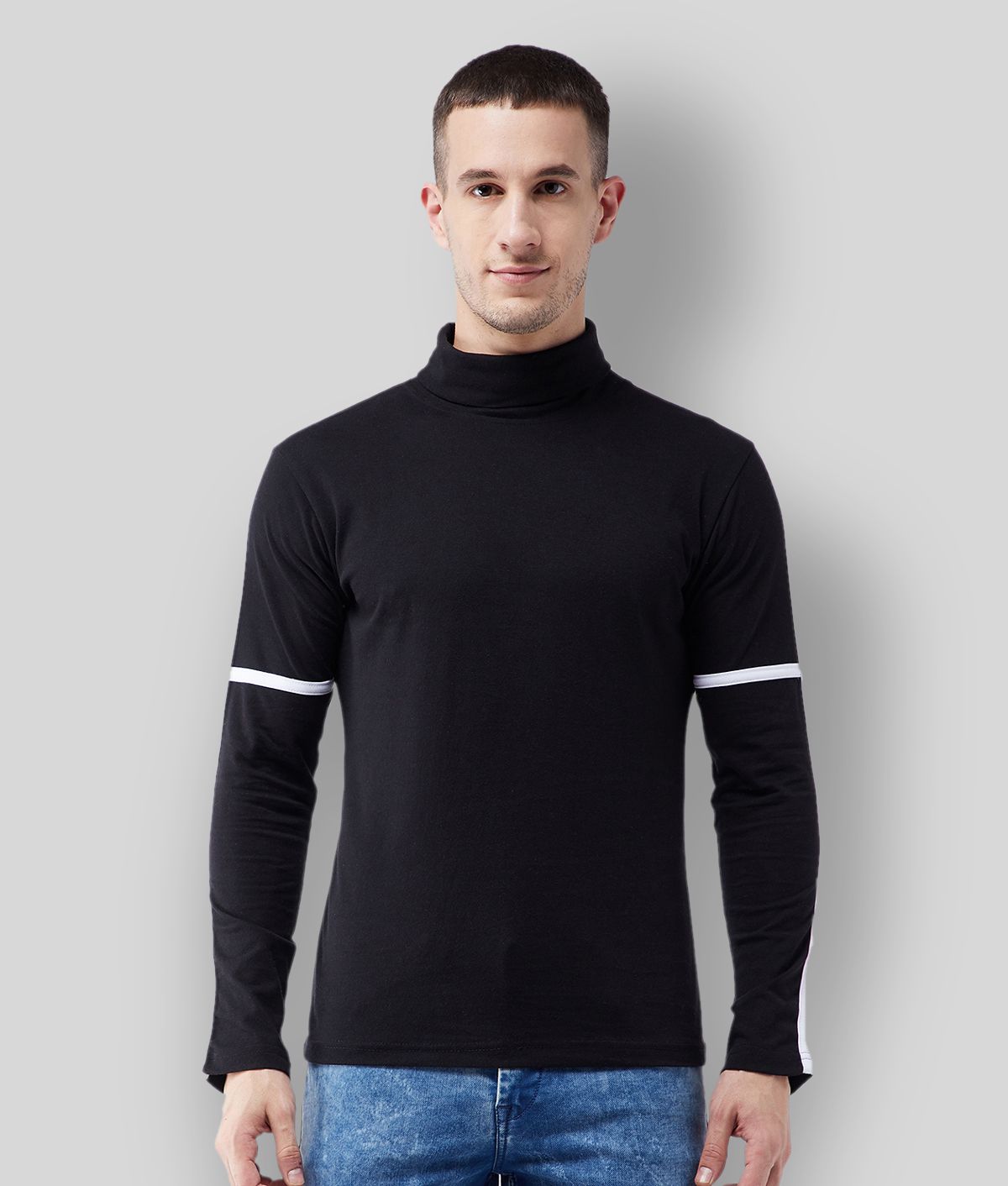     			Gritstones - Black Cotton Blend Regular Fit Men's T-Shirt ( Pack of 1 )