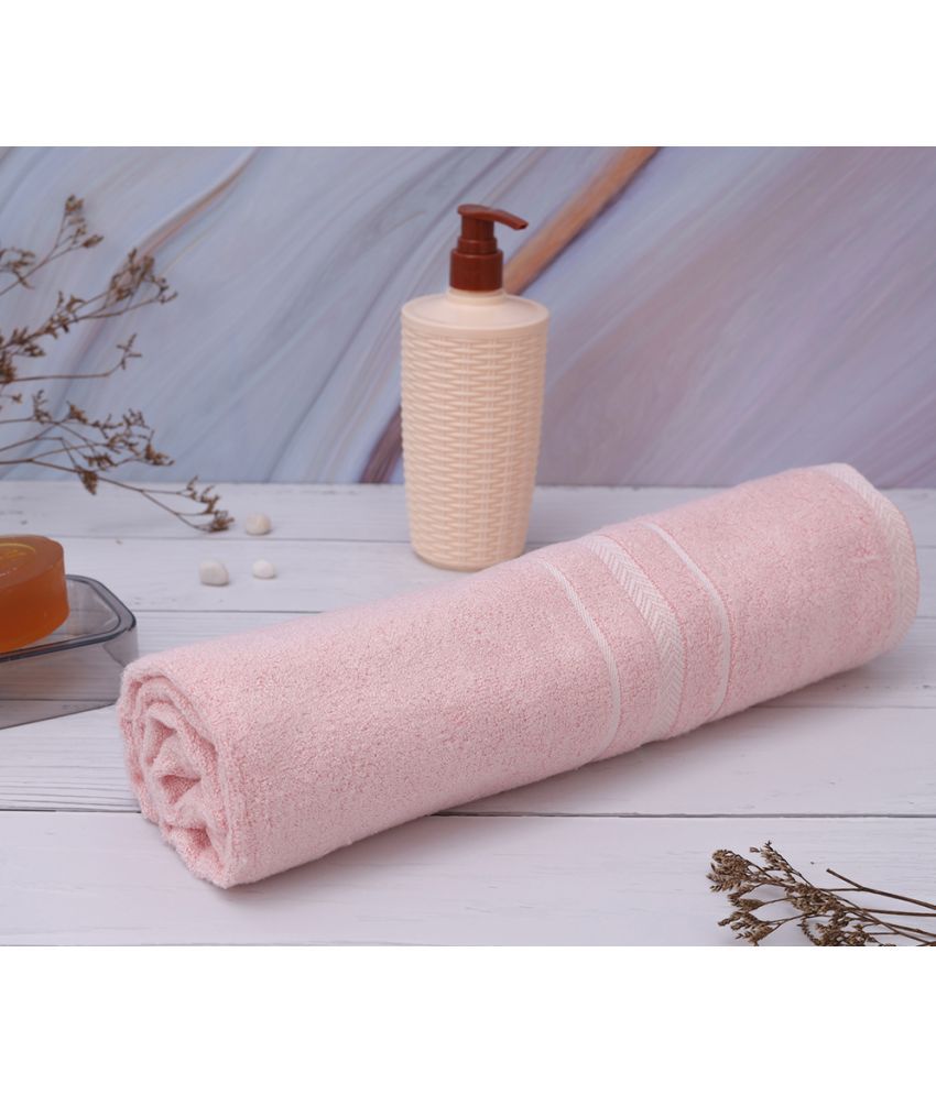 HOMETALES Antibacterial 100% Cotton Beige Bath Towel 375 GSM