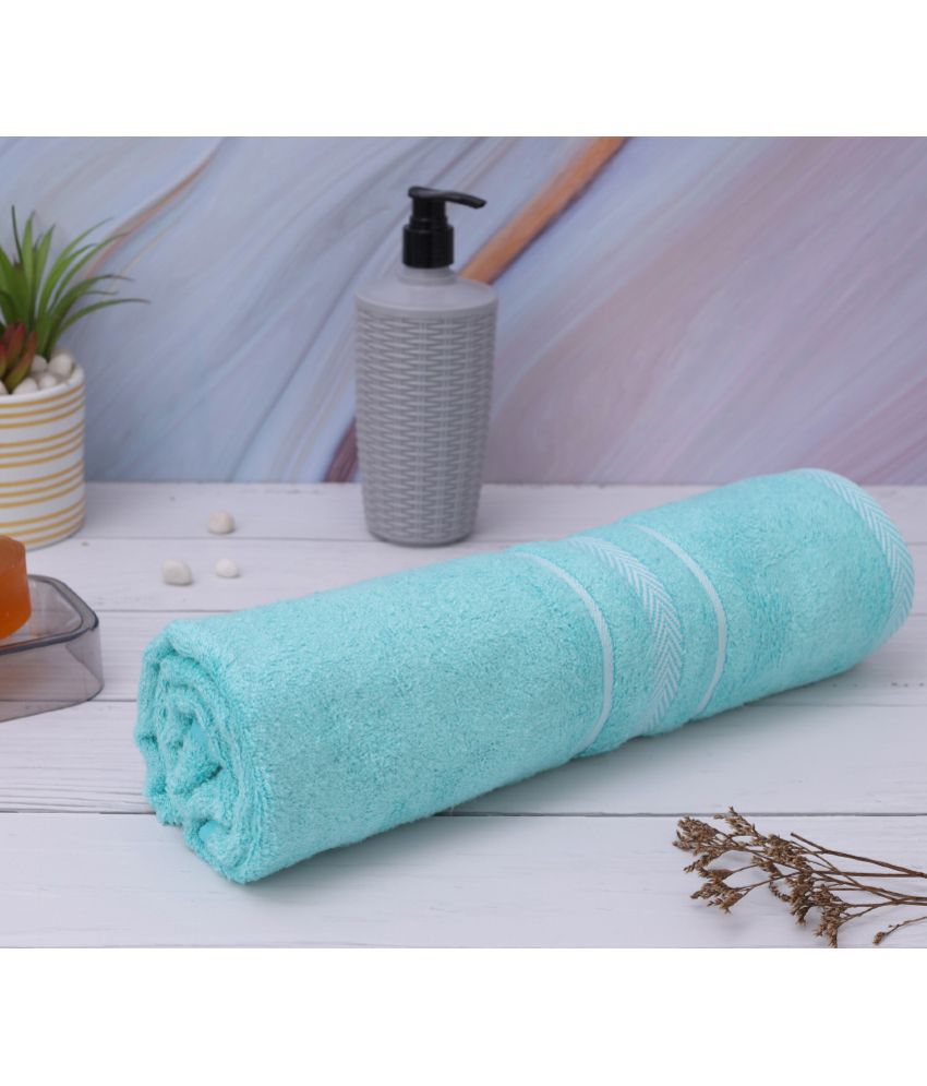 HOMETALES Antibacterial 100% Cotton Aqua Bath Towel 375 GSM