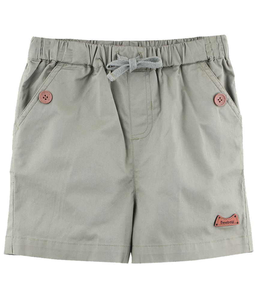 Beebay Logo Detail Pull -On Shorts Olive