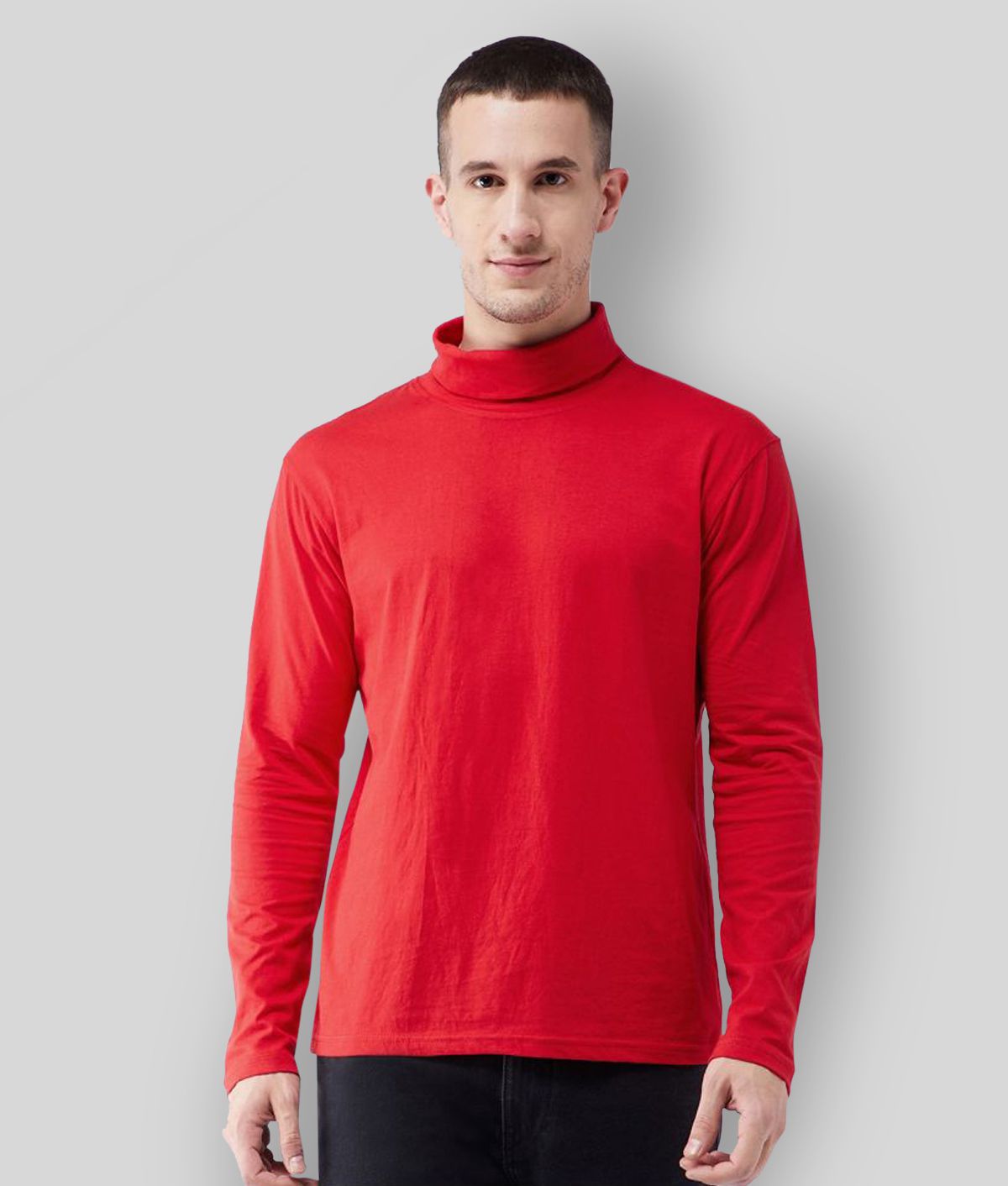     			Gritstones - Red Cotton Blend Regular Fit Men's T-Shirt ( Pack of 1 )
