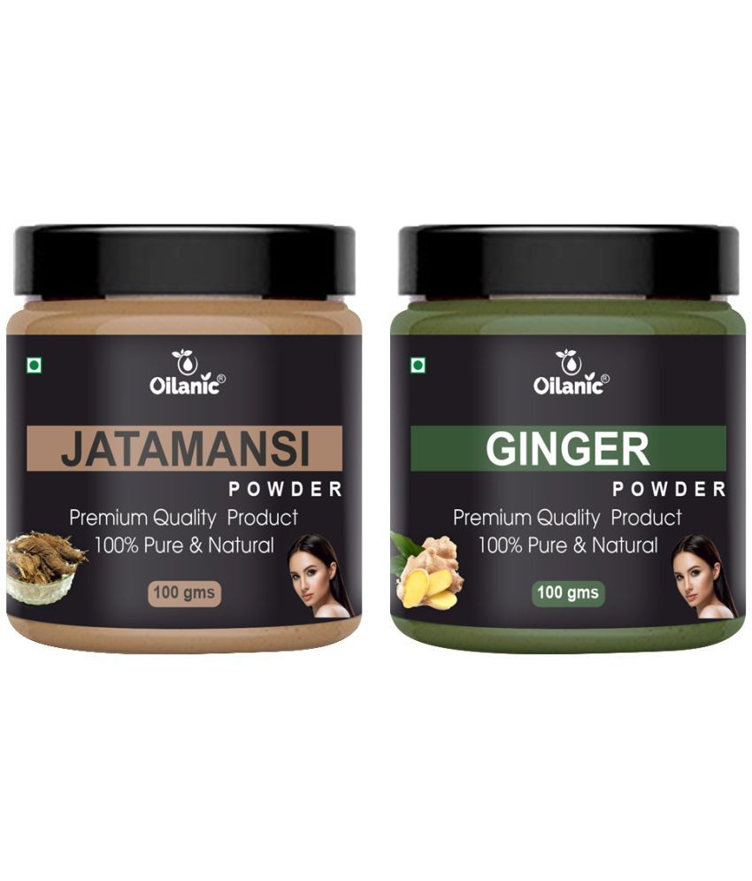     			Oilanic 100% Pure Jatamansi Powder & Ginger Powder For Skincare Hair Mask 200 g Pack of 2