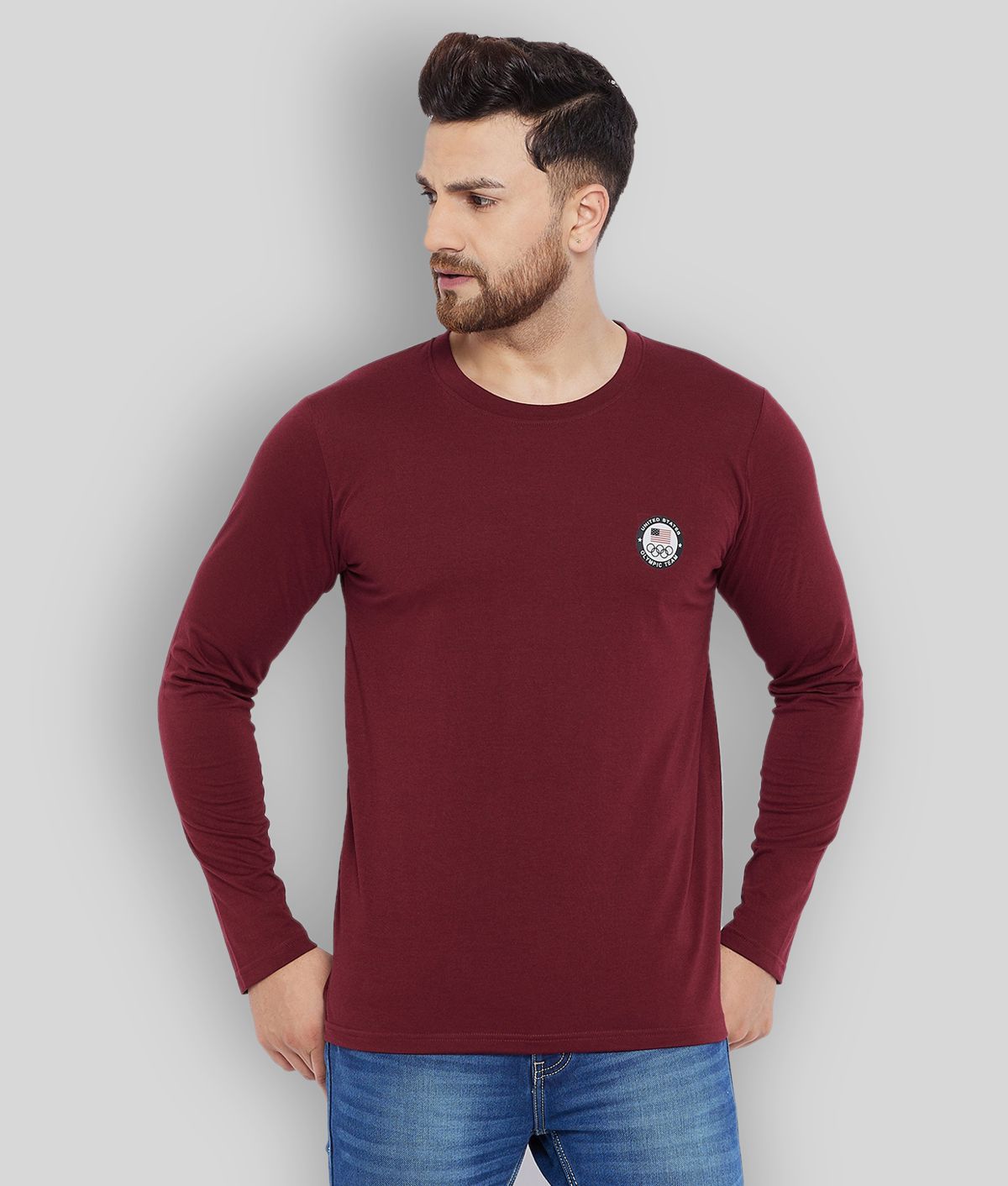     			The Million Club - Maroon Polyester Regular Fit Men's T-Shirt ( Pack of 1 )