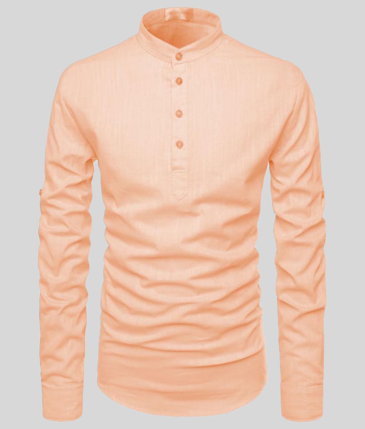     			Vida Loca - Orange Cotton Slim Fit Men's Casual Shirt (Pack of 1 )