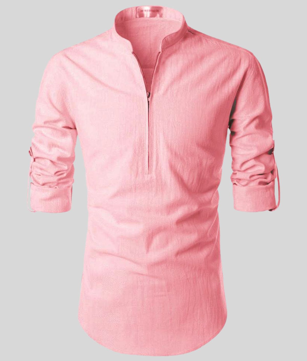 Vida Loca - Pink Linen Slim Fit Men's Casual Shirt (Pack of 1)