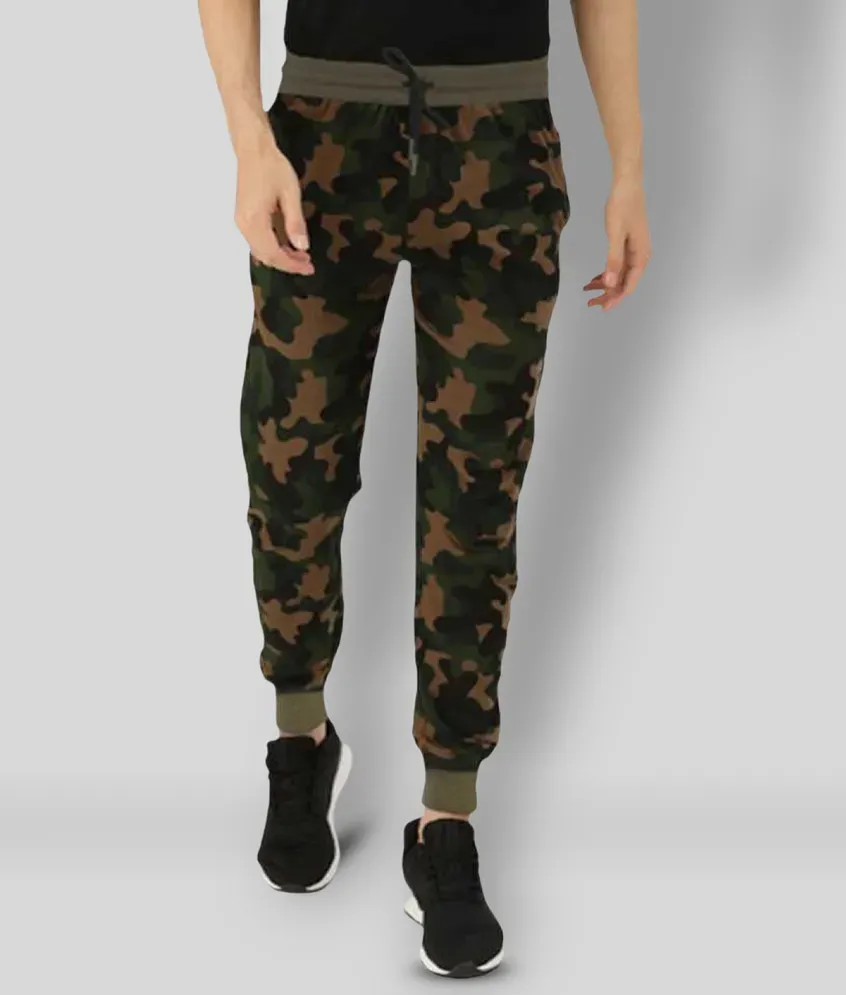 Buy IVOC Multicolor Regular Fit Camo Print Cotton Jogger Pants for